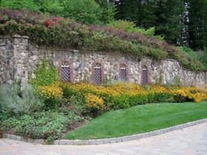 brick stone wall landscaping