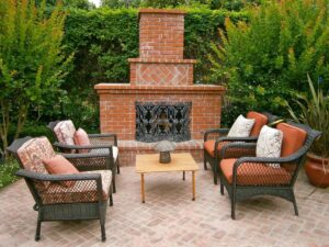 outdoor brick fireplaces
