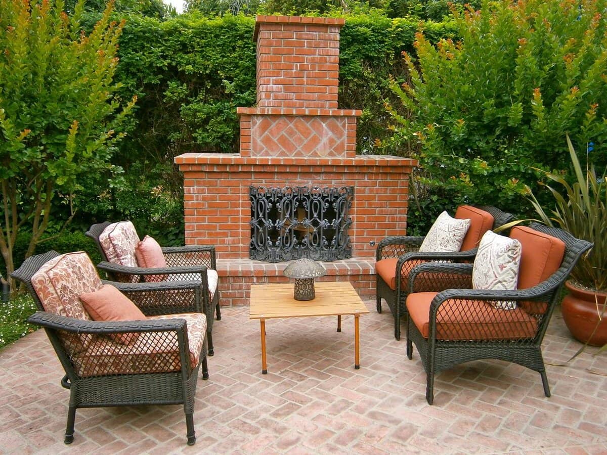 outdoor brick fireplaces